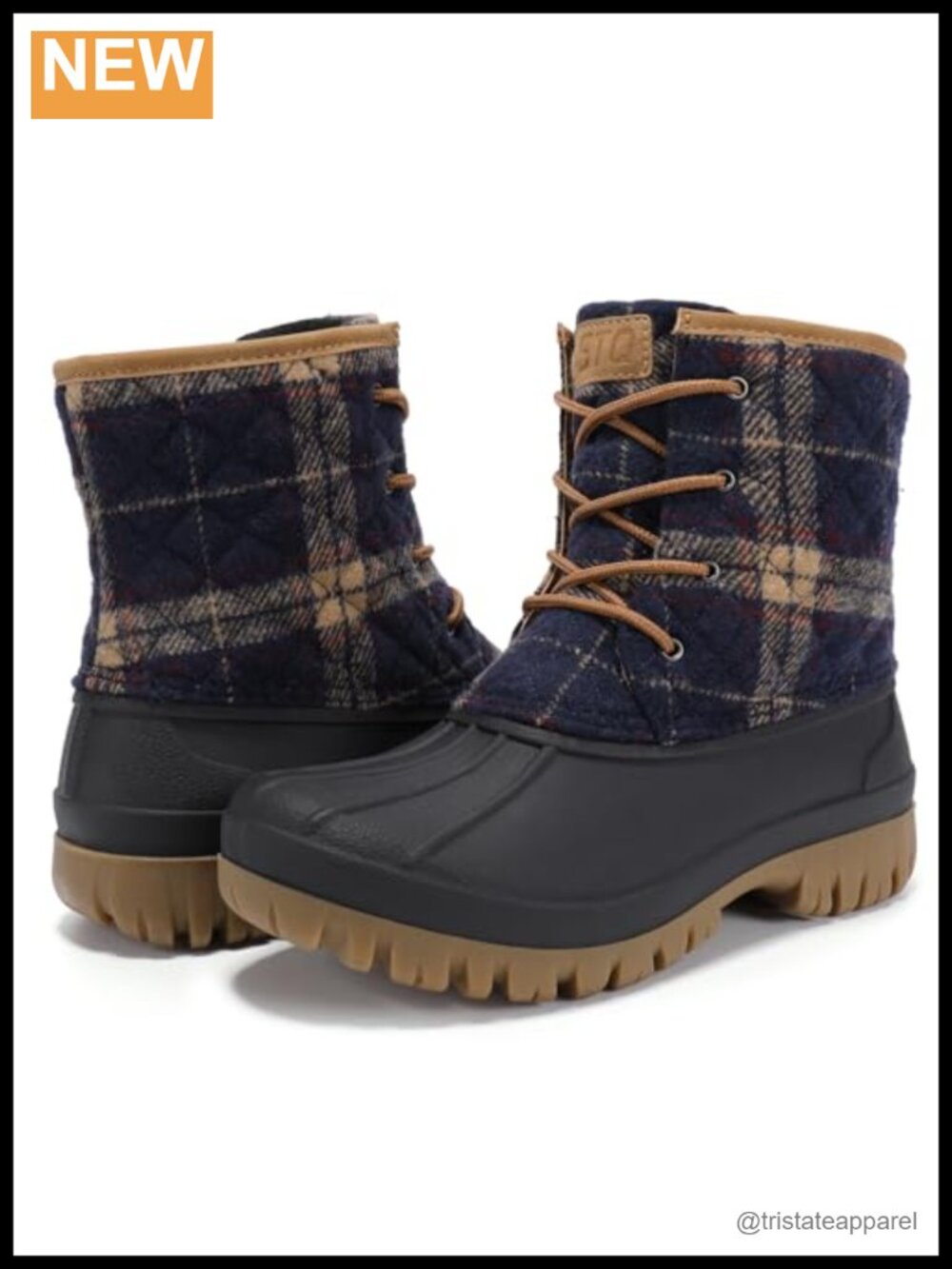 Waterproof Insulated Duck Snow Boots for Women Ankle Winter Boots Zip